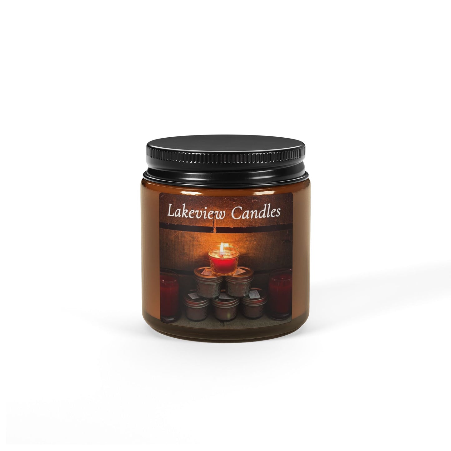 Scented Soy Candle (Multi-Size, Amber Jar)