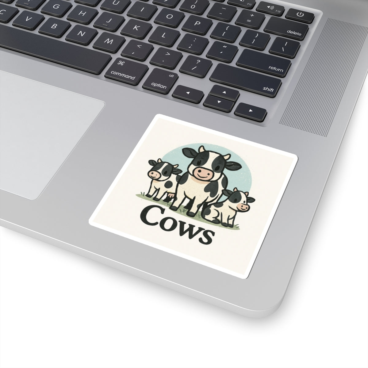 Cute Cow Kiss-Cut Stickers, Farmhouse Decor, Animal Lover Gift, Laptop Decor, Gift for Her, Kid's Room Decor