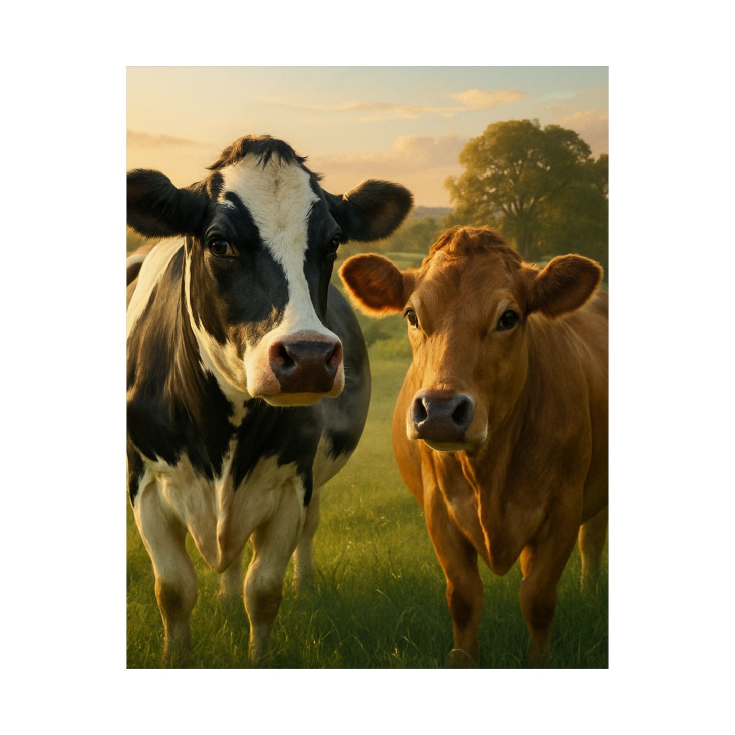Charming Cow Vertical Posters, Rustic Farmhouse Decor, Animal Lovers Gift, Country Home Wall Art, Farmhouse Aesthetic