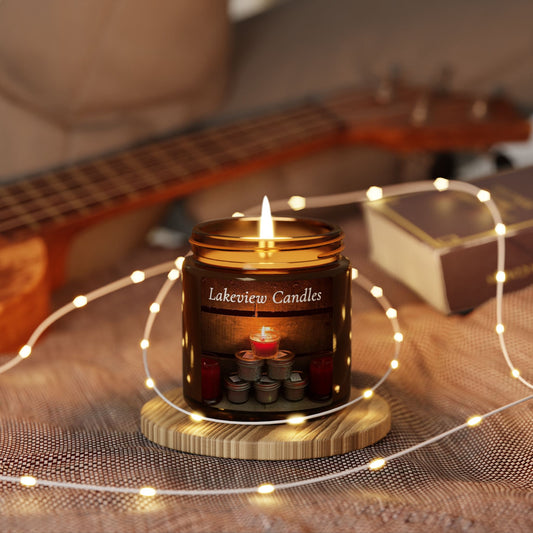 Scented Soy Candle (Multi-Size, Amber Jar)
